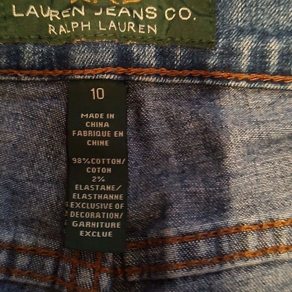 LRL Lauren Jeans Co Denim Straight Leg Jeans Medium Wash Size 10 - Picture 4 of 9
